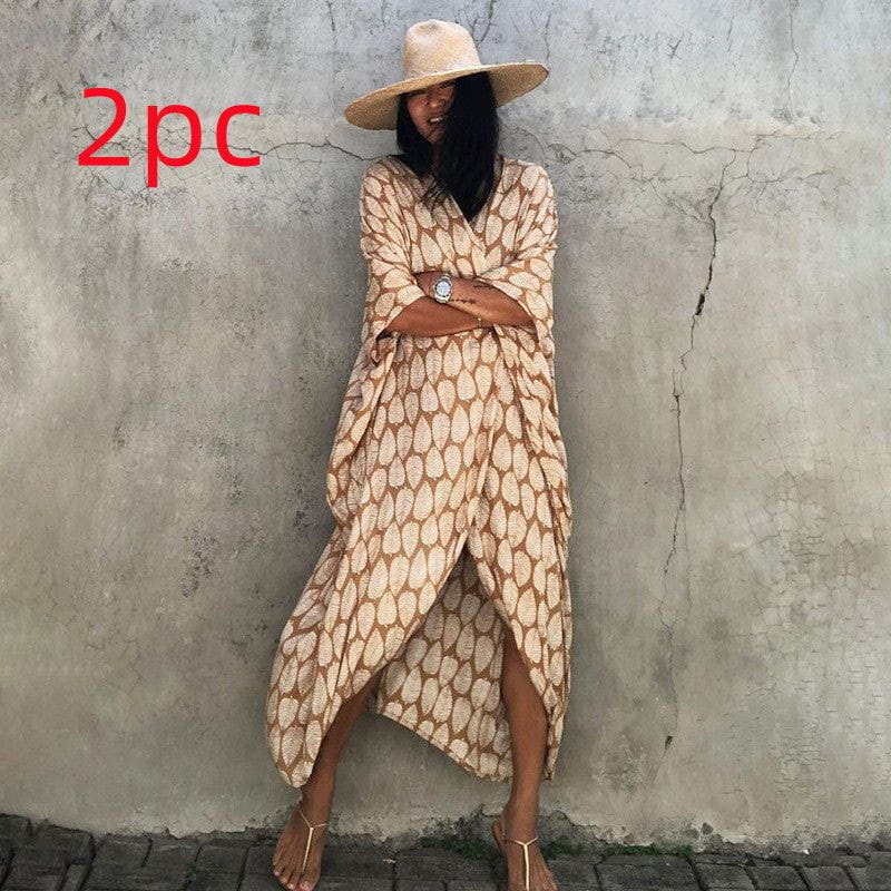 Cheky - Polyester Ladies Sun Protection Resort Beach Dress Cover Up