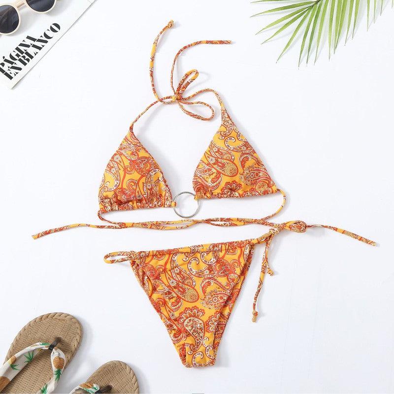 Cheky - Swimwear Babes Bikini Sexy Swimsuit Vacation Straps Three-Point Split Women's Bikini