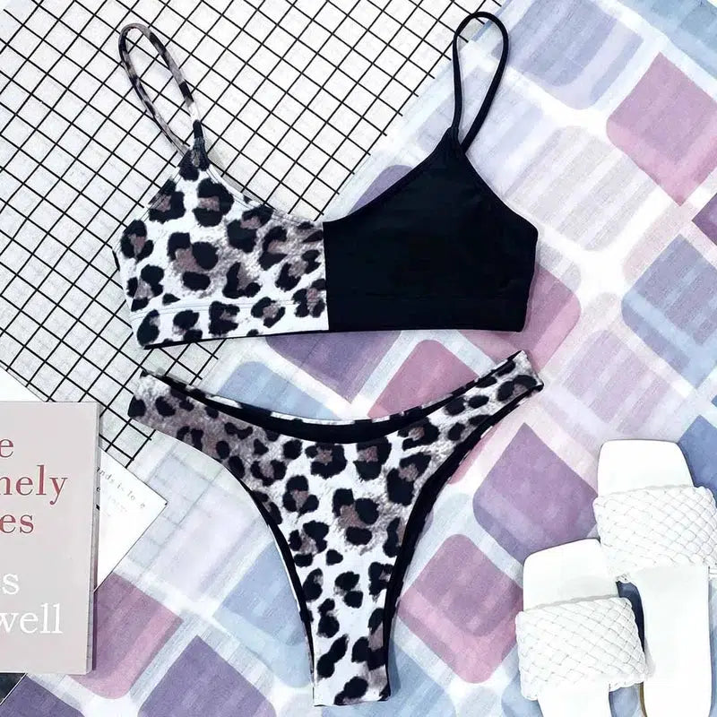 Cheky - Sultry Leopard Print Bikini Set - Unleash Your Wild Side