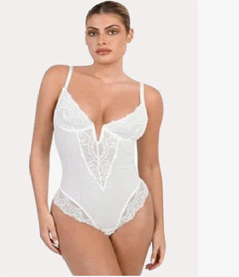 Cheky - Lace Shapewear Women's Jumpsuit Waist Control Body Shaping Butt Lift Bodysuit Body Shaper Rompers