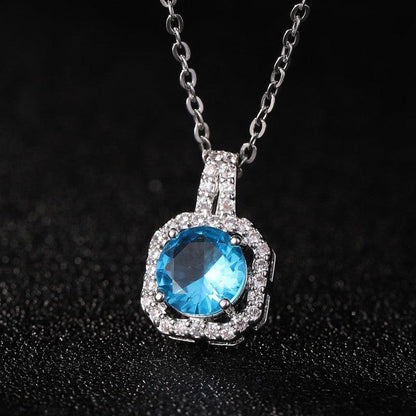 Cheky - Perfume Bottle Pendant Necklace Women's Full Diamond