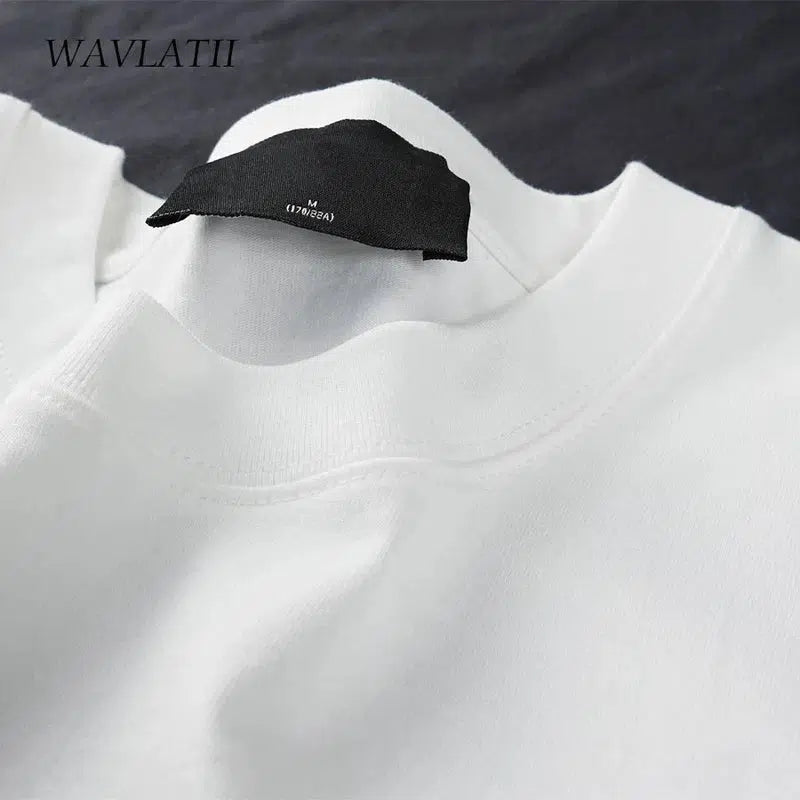 Cheky - WAVLATII Oversized Summer T shirts for Women Men Brown Casual Female Korean Streetwear Tees Unisex Basic Solid Young Cool Tops