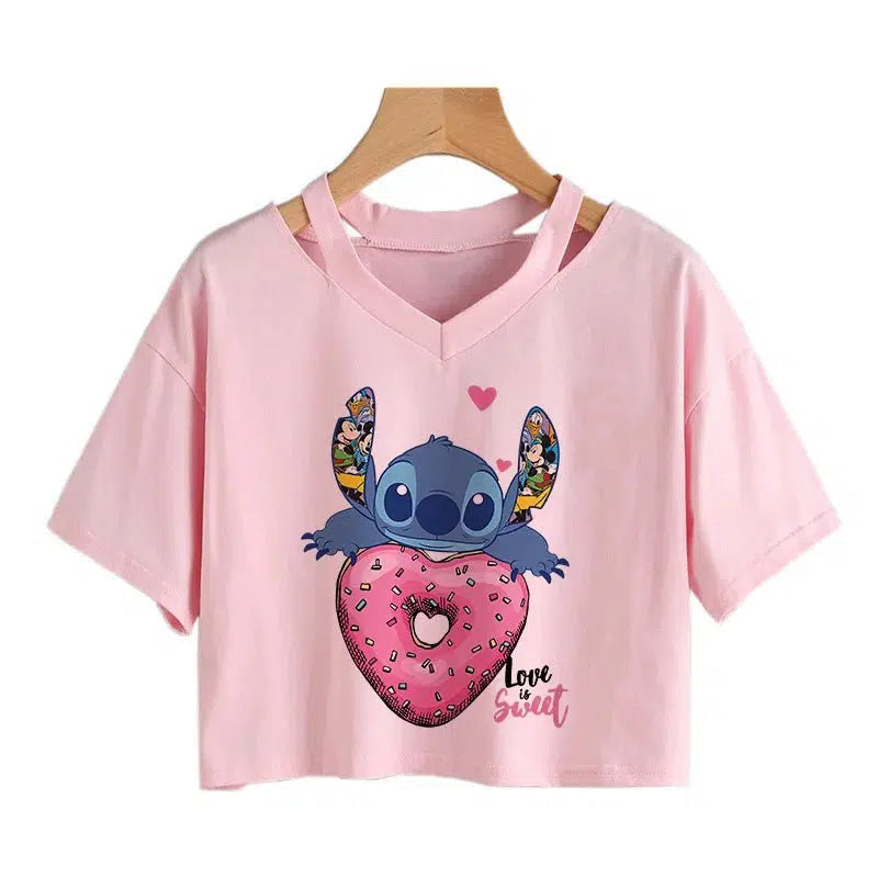 Cheky - Stitch Kawaii Crop Tee