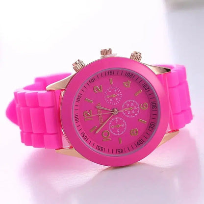 Cheky - Women Watches New Fashion Luxury Brand Women's Watch Silicone Strap Quartz Wrist Watch For Female Relogio Feminino