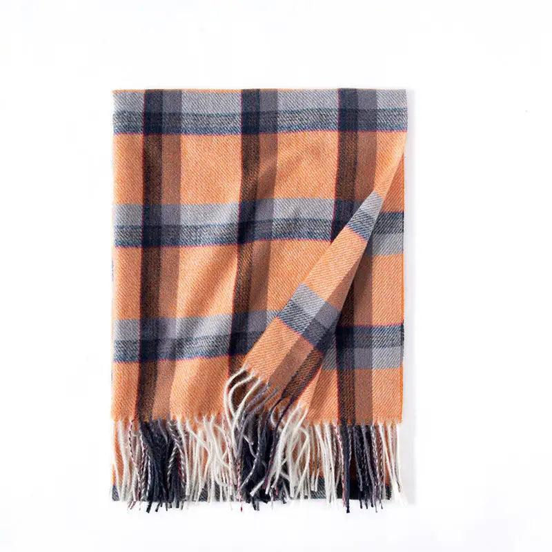 Cheky - Contrast Check Print Of Cashmere Scarf