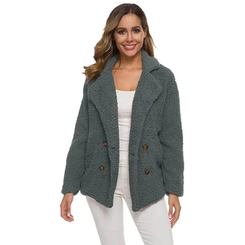 Cheky - European And American Lamb Fleece Thickened Women's Sweater