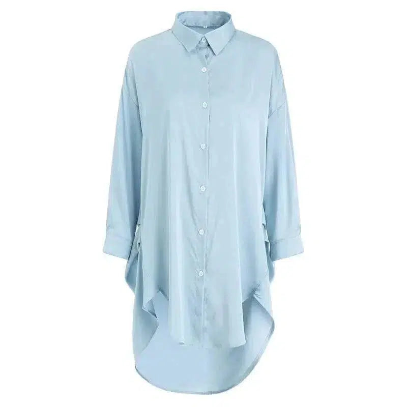 Cheky - Ice Silk Thin Private Room Nightdress Mid-length Transparent