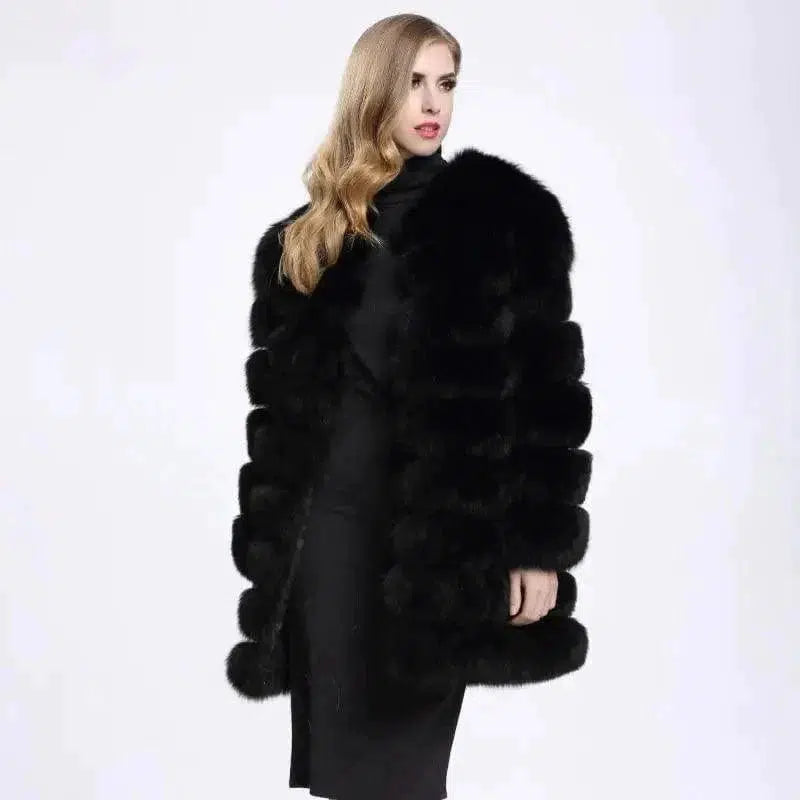 Cheky - Ladies Luxury Long Fur Coat