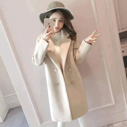 Cheky - Long woolen coat in the woolen coat