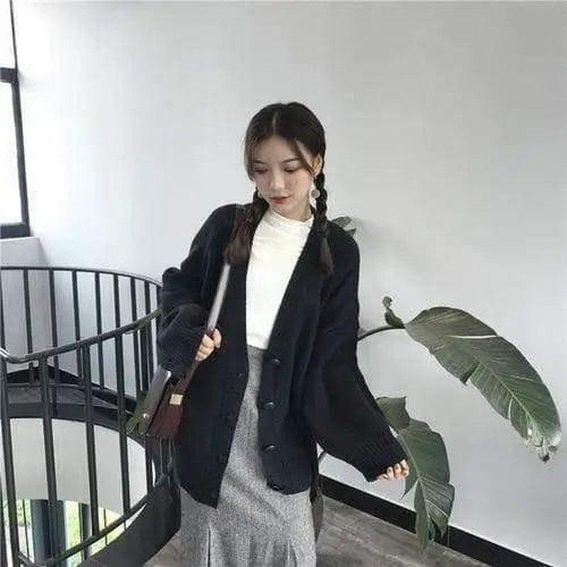 Cheky - Loose knitted sweater coat