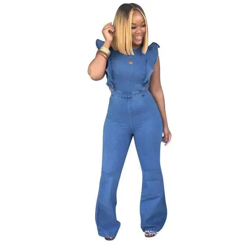 Cheky - women's sling denim jumpsuit