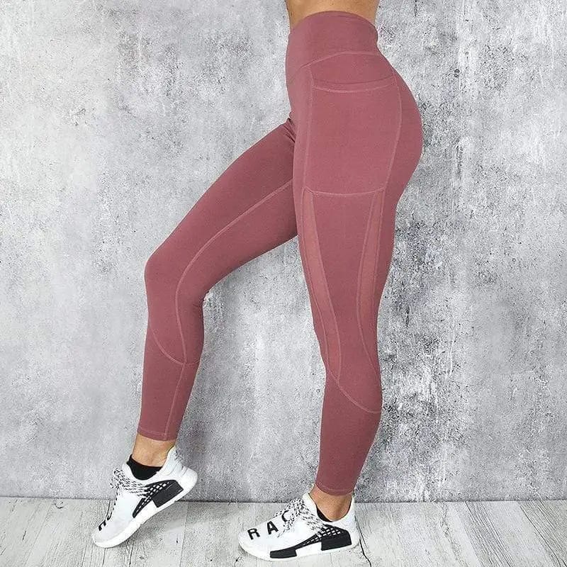 Cheky - Mesh stitching yoga pants