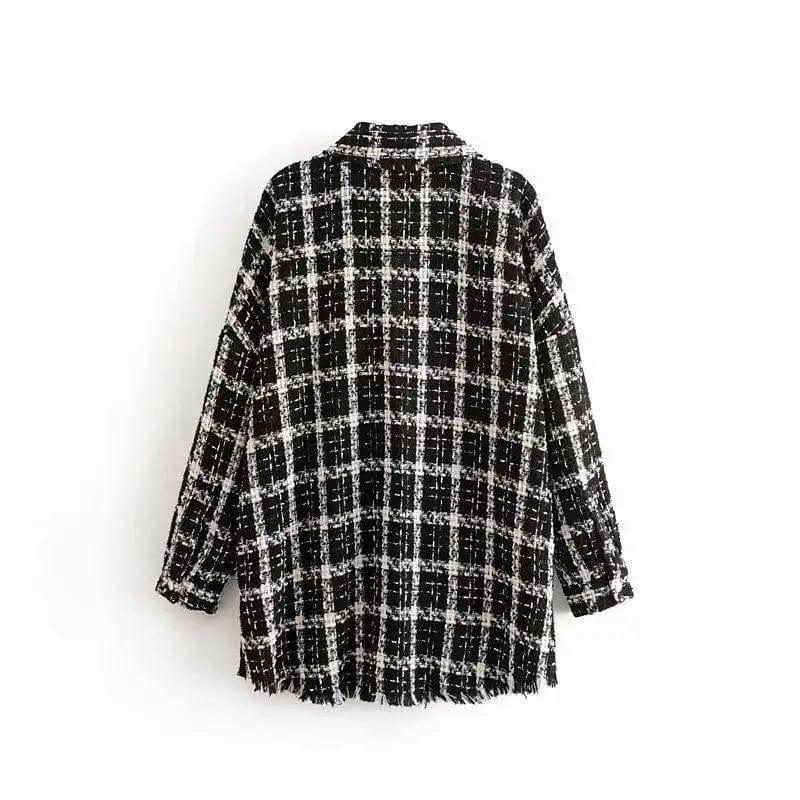 Cheky - Plaid tweed coat