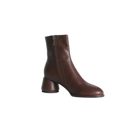 Cheky - Simple And Comfortable Mid-heel Fashion Boots Women