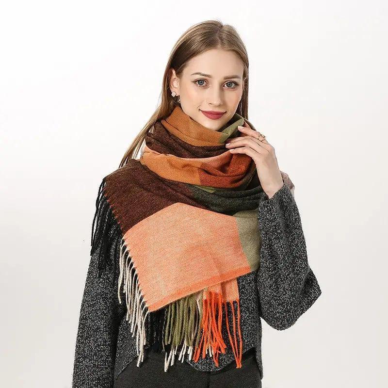 Cheky - Women's Fashion Casual Cashmere Plaid Scarf