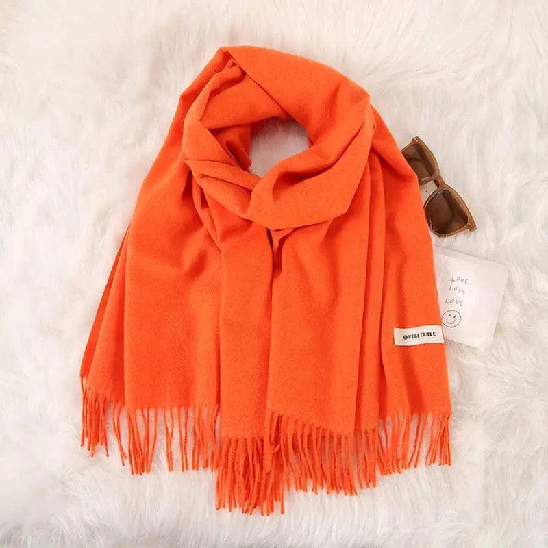 Cheky - Women's Fashionable All-match Cashmere Tassel Double-sided Scarf