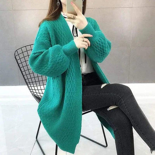 Cheky - Women's Sweater Knit Cardigan Loose Coat Women